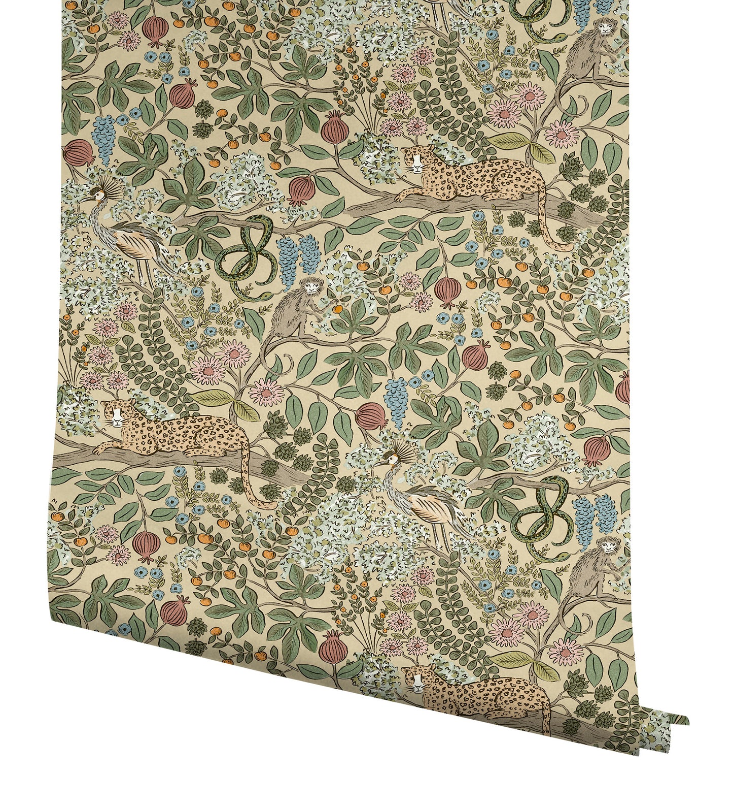 York Wallcoverings Rifle Paper Co. Safari Beige Jungle Toile Premium Peel + Stick Wallpaper Nature Whimsical Beige  Wallpaper - PSW1679RL