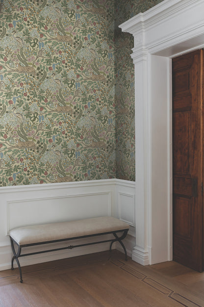 York Wallcoverings Rifle Paper Co. Safari Beige Jungle Toile Premium Peel + Stick Wallpaper Nature Whimsical Beige  Wallpaper - PSW1679RL