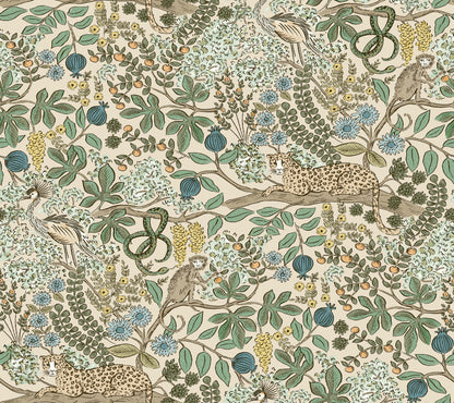 York Wallcoverings Rifle Paper Co. Safari Cream Jungle Toile Premium Peel + Stick Wallpaper Nature Whimsical Cream  Wallpaper - PSW1681RL