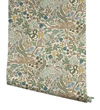 York Wallcoverings Rifle Paper Co. Safari Cream Jungle Toile Premium Peel + Stick Wallpaper Nature Whimsical Cream  Wallpaper - PSW1681RL