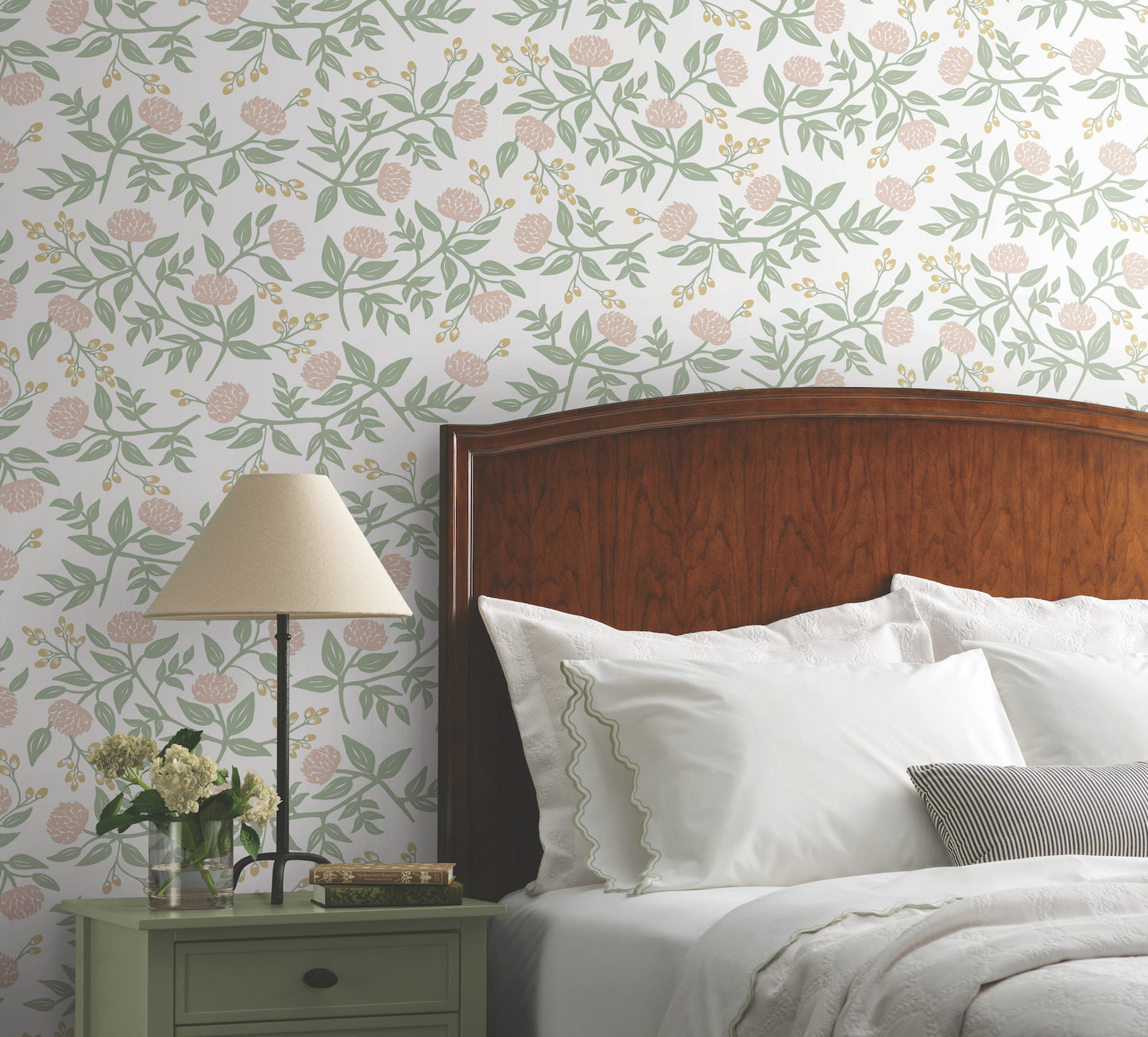 York Wallcoverings Rifle Paper Co. Peonies Blush Floral Premium Peel + Stick Wallpaper Botanical Modern Blush  Wallpaper - PSW1685RL