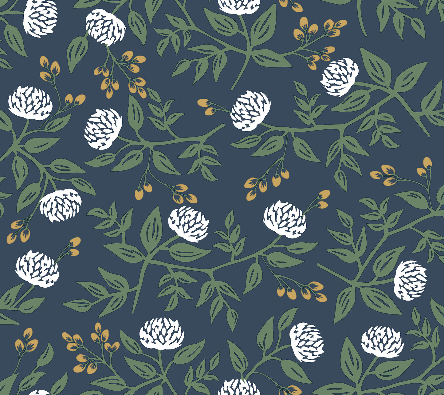 York Wallcoverings Rifle Paper Co. Peonies Navy Floral Premium Peel + Stick Wallpaper Botanical Modern Navy  Wallpaper - PSW1687RL