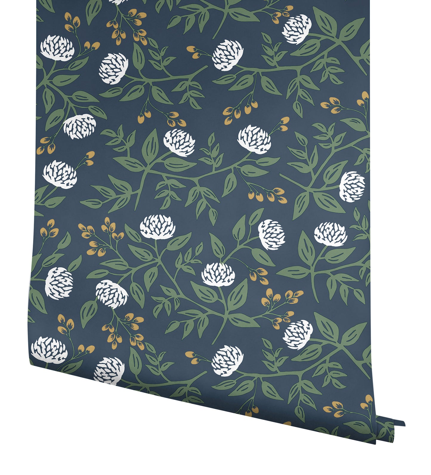 York Wallcoverings Rifle Paper Co. Peonies Navy Floral Premium Peel + Stick Wallpaper Botanical Modern Navy  Wallpaper - PSW1687RL