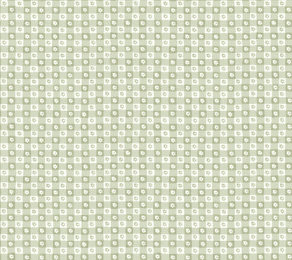 York Wallcoverings Rifle Paper Co. Daisy Gingham Green Floral Check Premium Peel + Stick Wallpaper Graphics Whimsical Green  Wallpaper - PSW1694RL