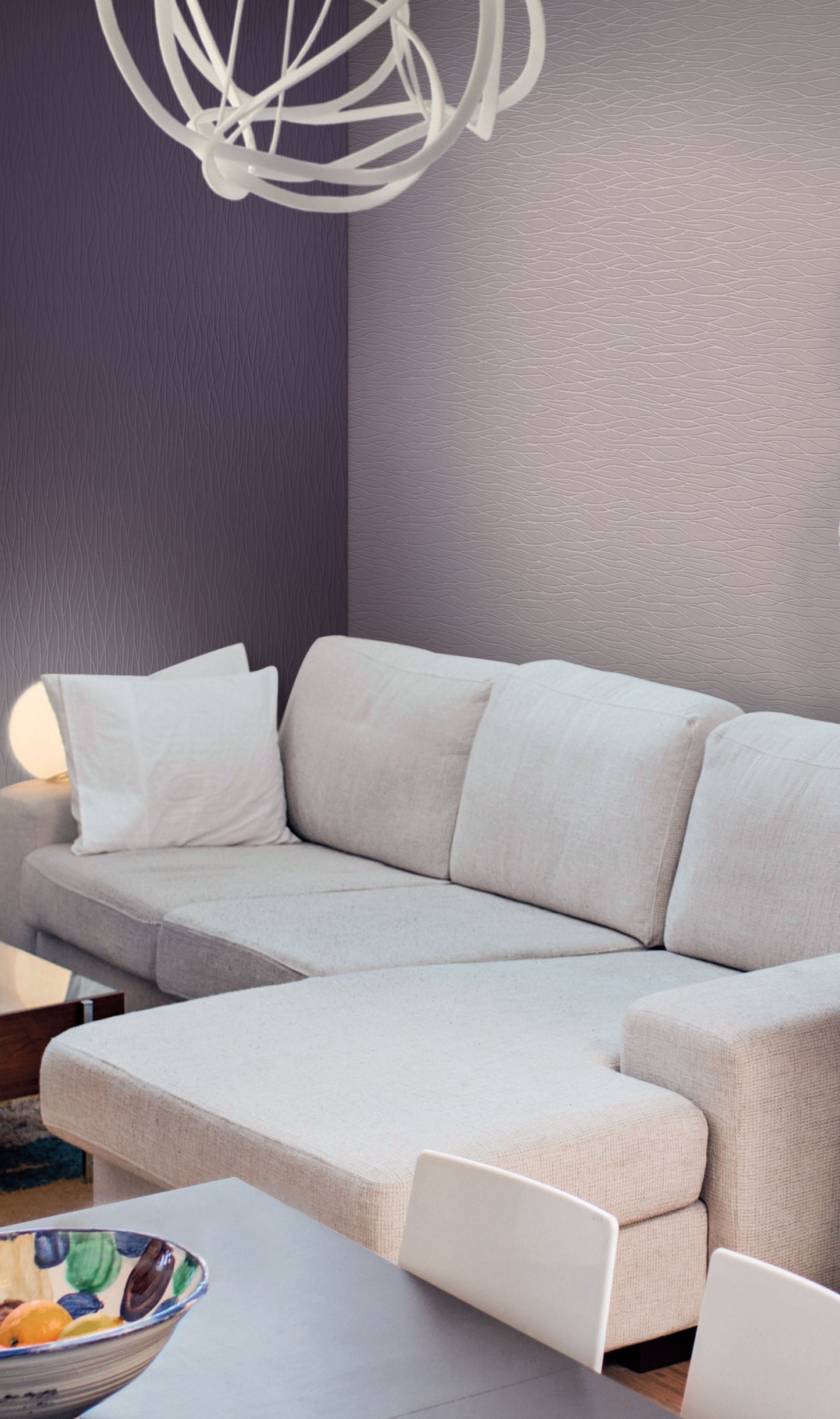 York Wallcoverings York Wallcoverings Organic Waves Paintable White Wallpaper  Textures Whites and Off-Whites   - PT9418