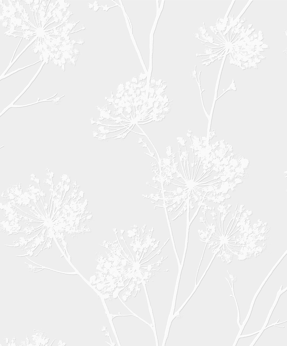 Seabrook Designs Paintable Wallpaper Dandelion Fields Floral Contemporary White Matte Sidewall - PW20300