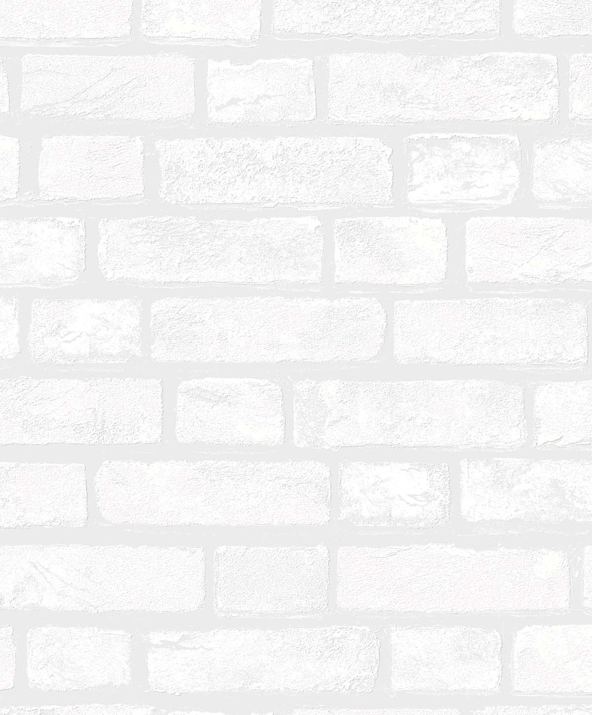 Seabrook Designs Paintable Wallpaper Vintage Brick Brick Industrial White Matte Sidewall - PW20400