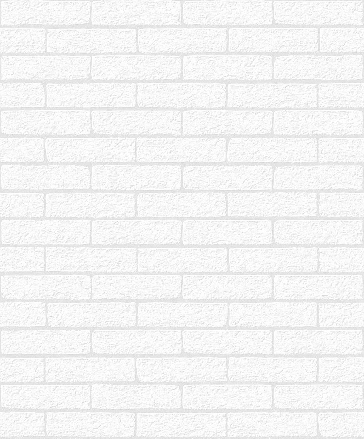 Seabrook Designs Paintable Wallpaper Limestone Brick Brick Industrial White Matte Sidewall - PW20800