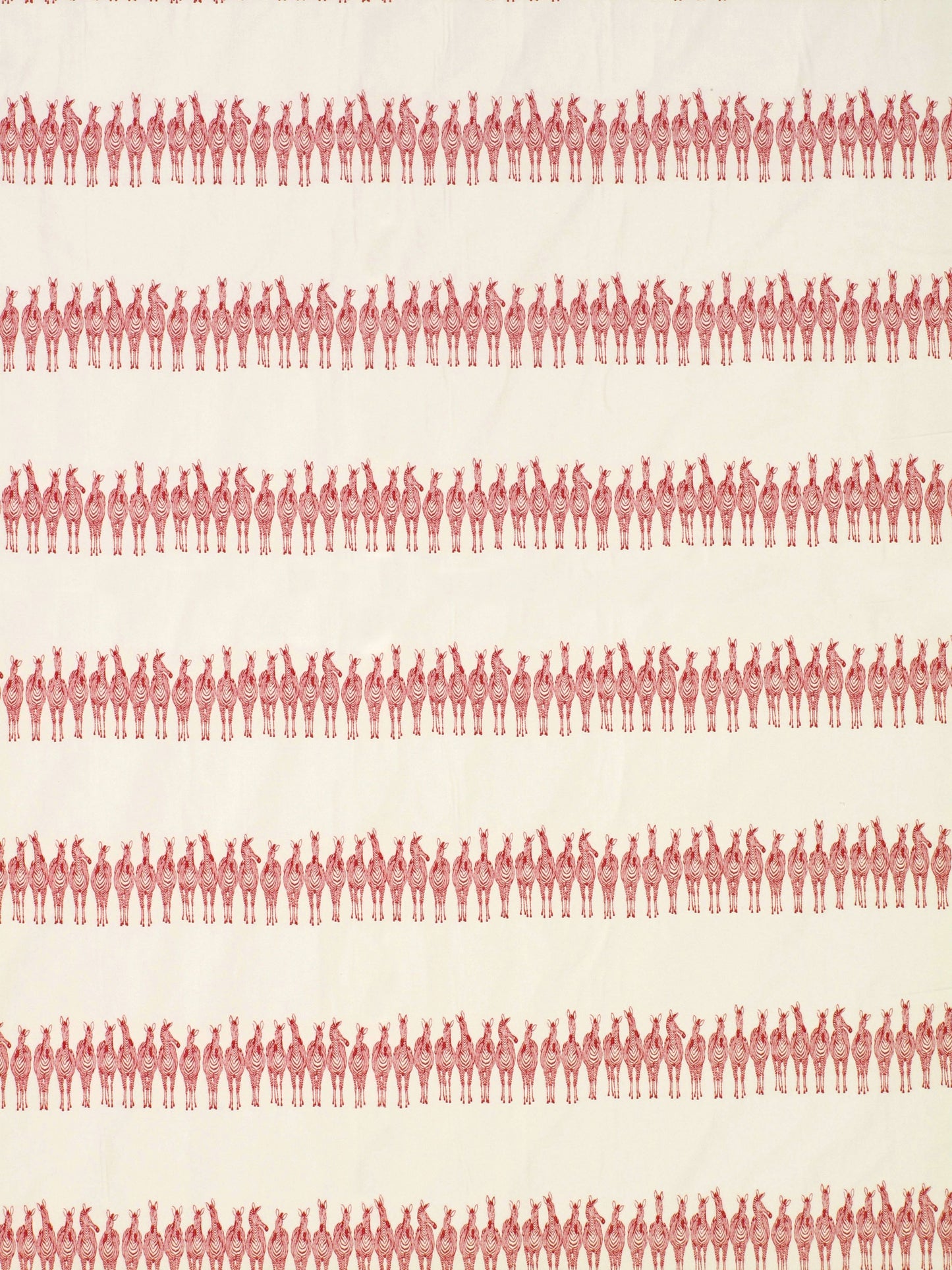 SCALAMANDRE  ZEBRAS ON PARADE FABRIC RED   - PZ 00028691 NEW SKU # PZ86910002