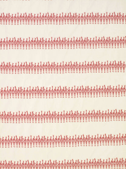 SCALAMANDRE  ZEBRAS ON PARADE FABRIC RED   - PZ 00028691 NEW SKU # PZ86910002