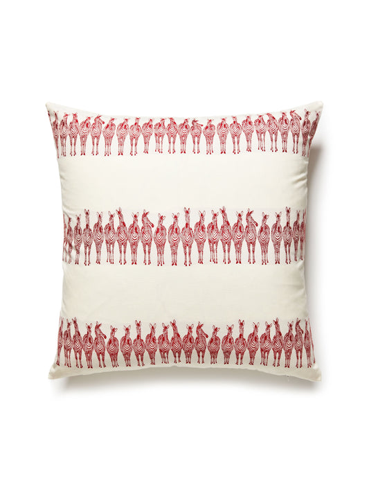 SCALAMANDRE PILLOWS   BIRD / ANIMAL 
STRIPE SQUARE    - PZ 0002ZOPPILL NEW SKU # PZZOPPILL0002