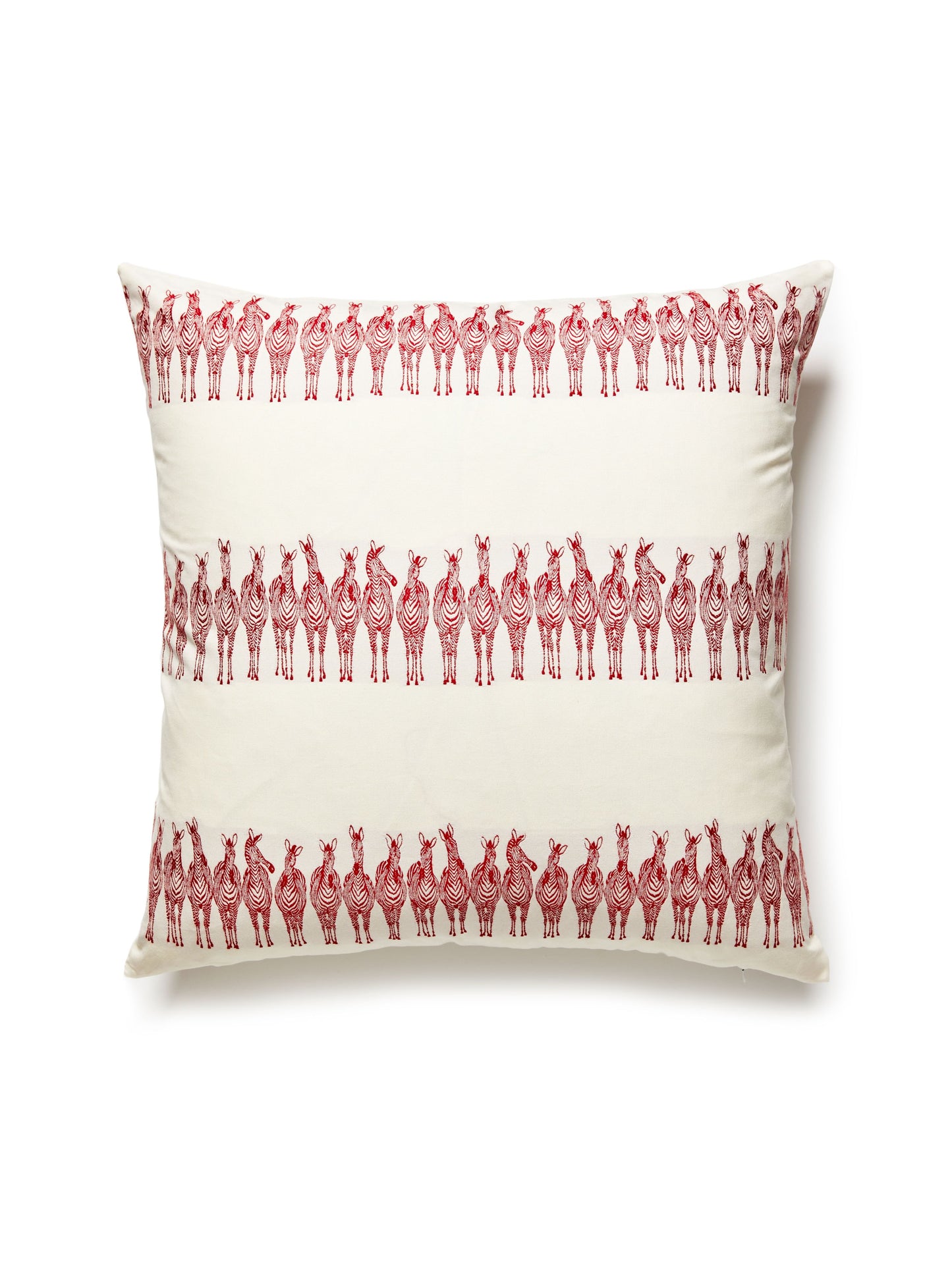 SCALAMANDRE PILLOWS   BIRD / ANIMAL 
STRIPE SQUARE    - PZ 0002ZOPPILL