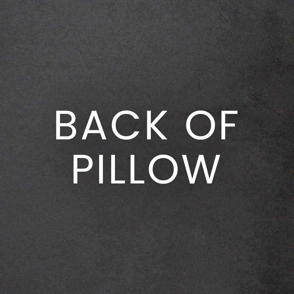Charcoal pillow with a textured surface and abstract circular dot pattern.