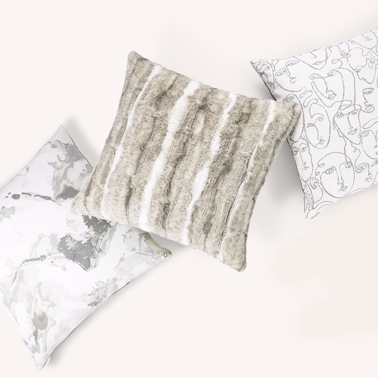 D.V. KAP HOME   24" x 24" Roar Pillow Faux Fur, Animal    - 3577-2424