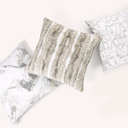 D.V. KAP HOME   24" x 24" Roar Pillow Faux Fur, Animal    - 3577-2424