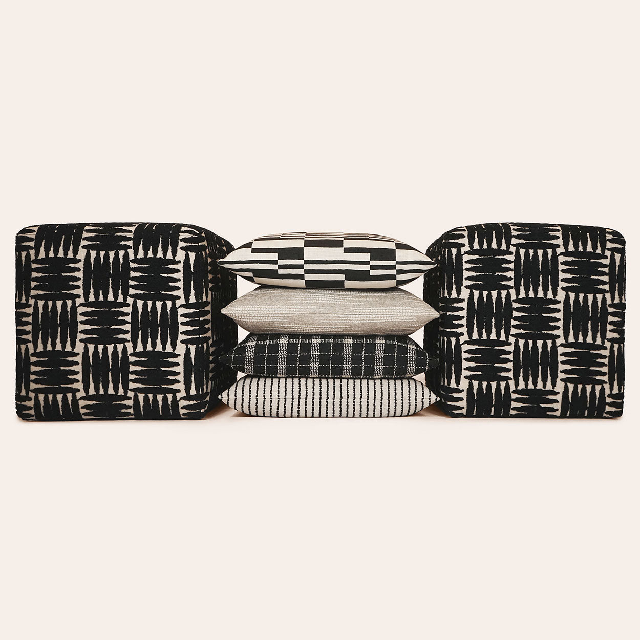 D.V. KAP HOME   24" x 24" Piano Pillow - Domino Modern    - 3354-D-2424