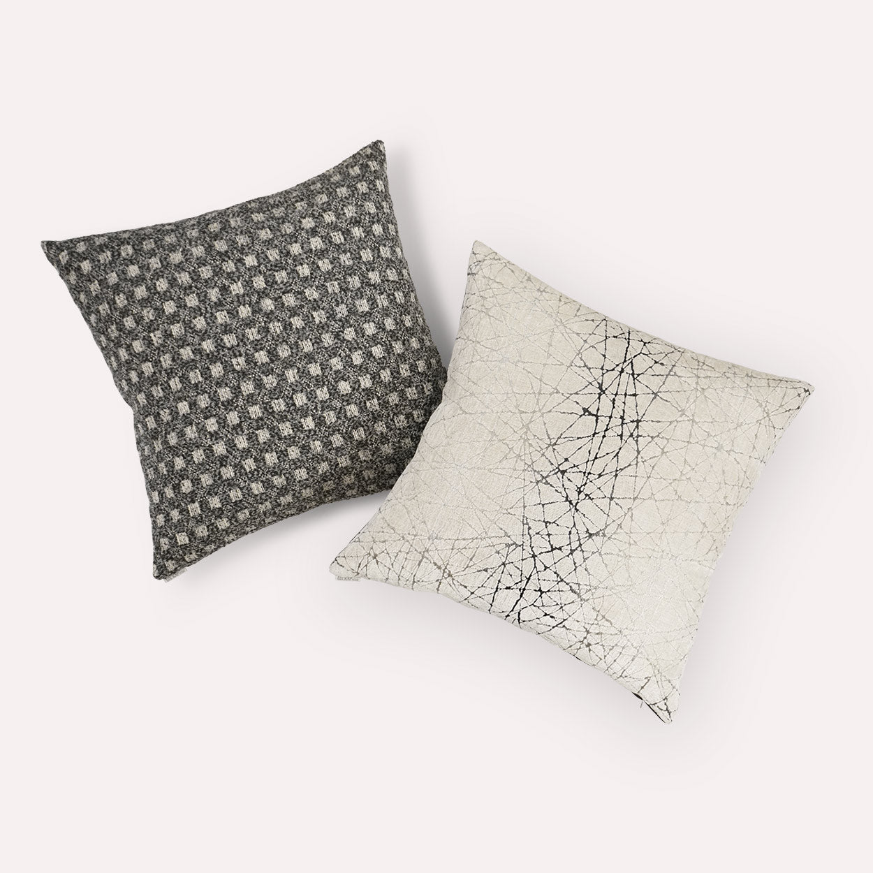 D.V. KAP HOME   24" x 24" Suffolk Pillow - Charcoal Farmhouse, Traditional, Western Chic, Plaid - Check    - 3608-C-2424