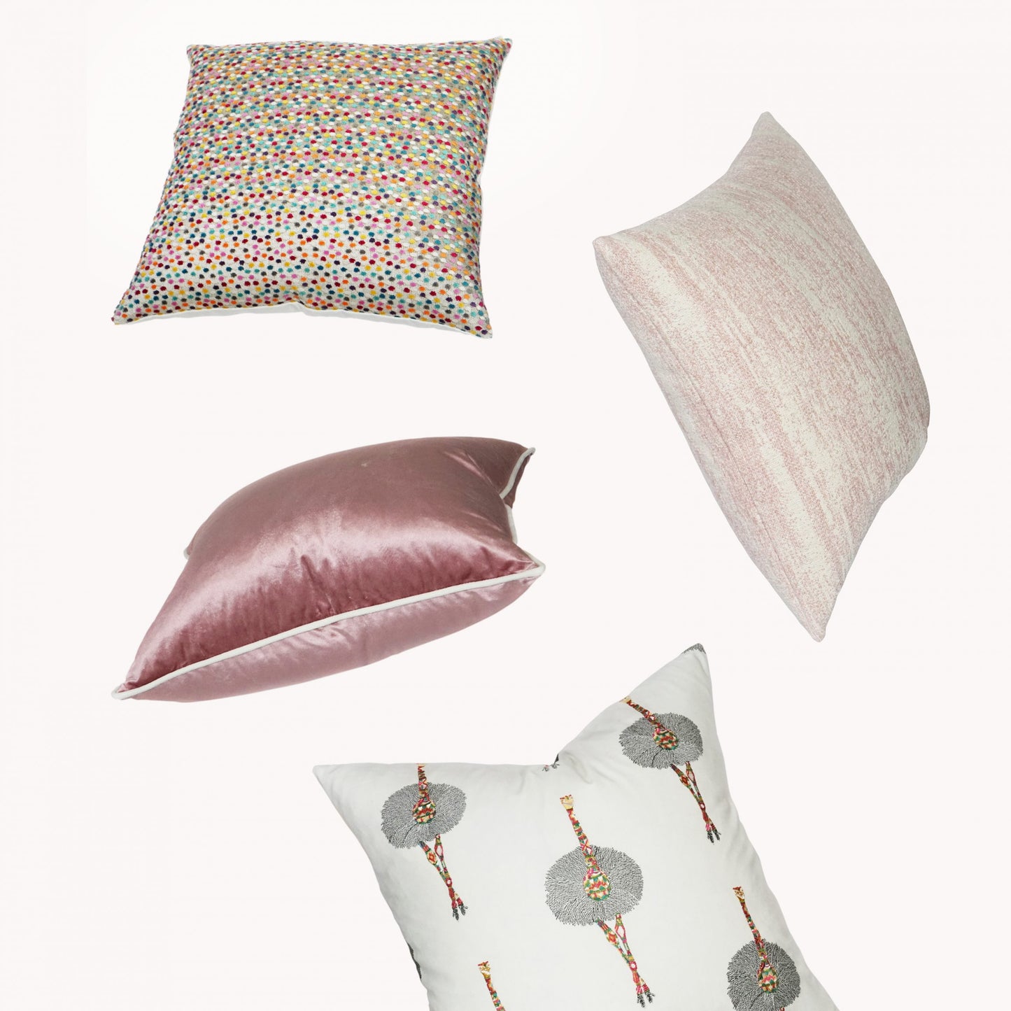 D.V. KAP HOME   24" x 24" Zaraella Pillow - Blush Transitional, Abstract    - 2939-B-2424