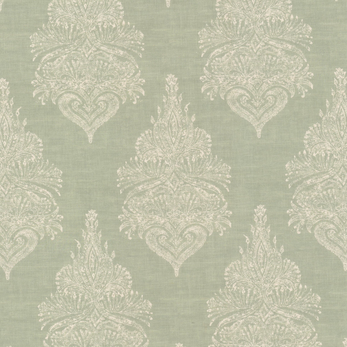 STOUT TEXTILES  MULTIPURPOSE,PRINT TRADITIONAL, MEDALLION SAGE   - QUAN-2