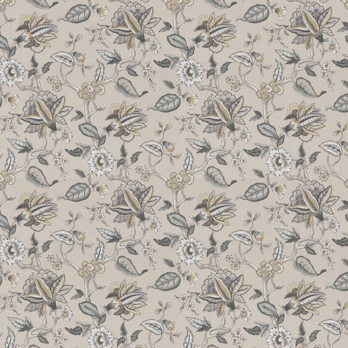 STOUT TEXTILES  MULTIPURPOSE,PRINT TRANSITIONAL,, FLORAL ASH,SMOKE   - QUAS-1