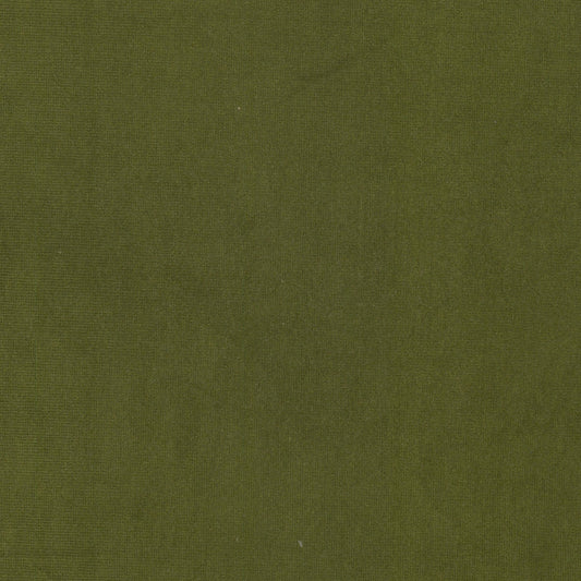 STOUT TEXTILES  UPHOLSTERY,VELVET TRADITIONAL, SOLID OLIVE   - QUEE-10