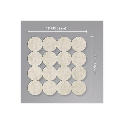 York Wallcoverings York Contract Modern Circles Ivory Peel and Stick Tiles Modern Global Whites and Off-Whites  Wallpaper - QWS1016