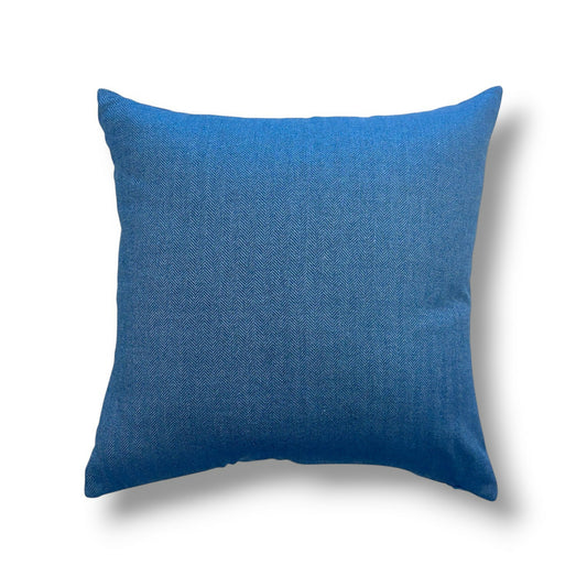 20" Blue Herringbone Pillow Cover