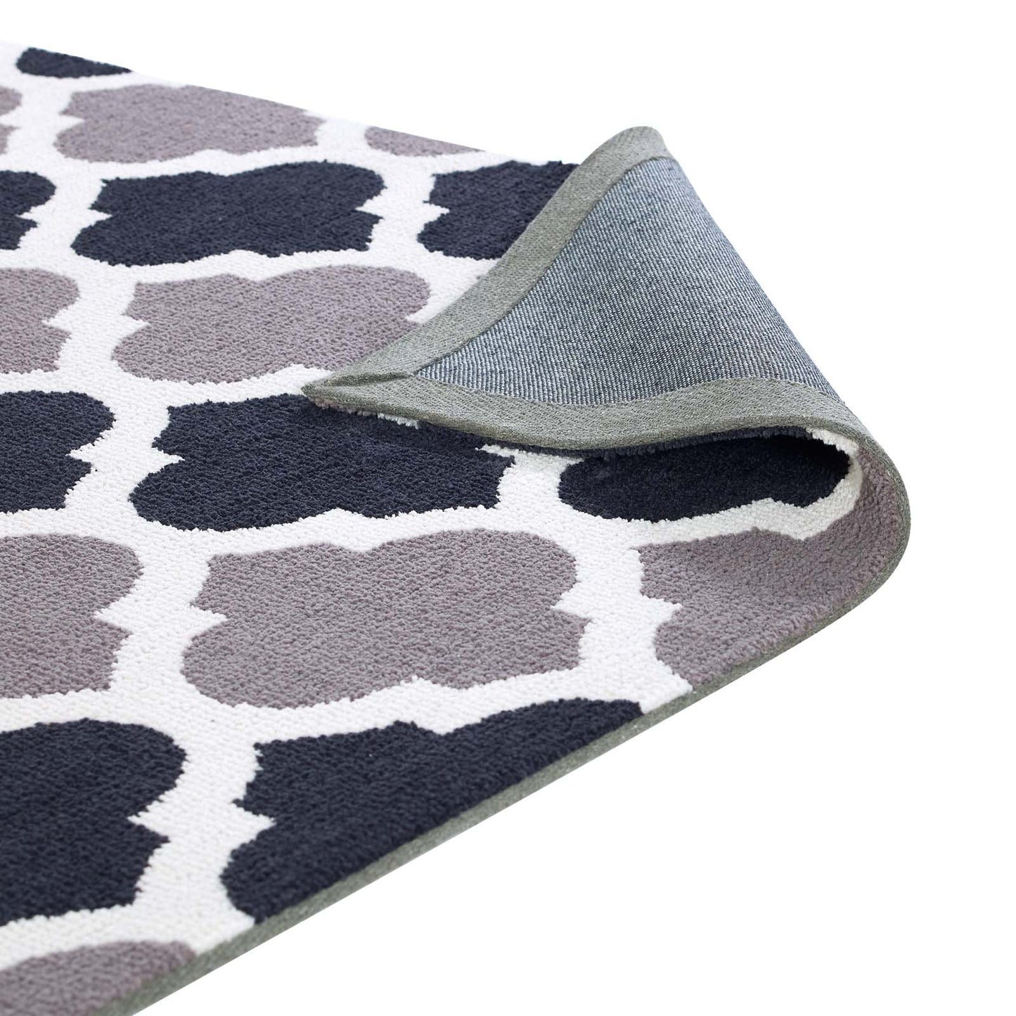 Modway Outlet Lida Moroccan Trellis 5x8 Area Rug by Modway  Living Room Rugs Charcoal and Black - R-1001B-58