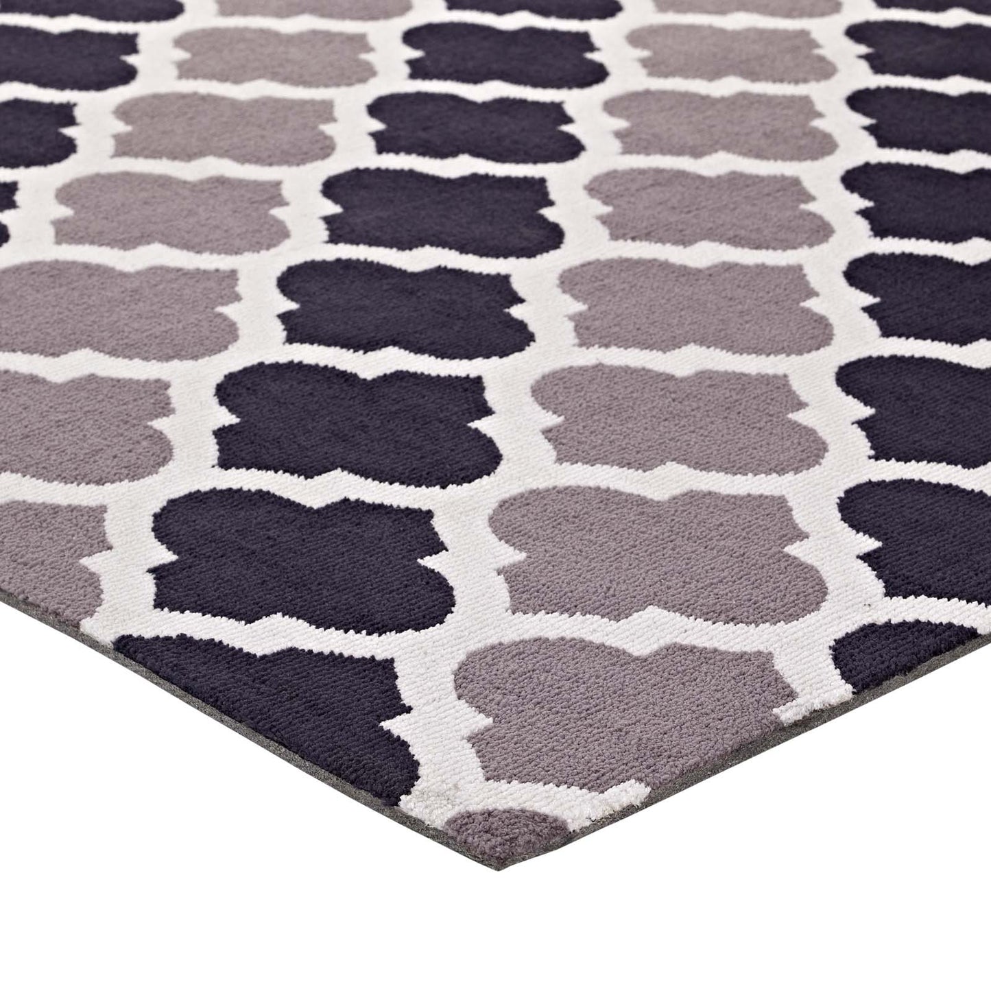 Modway Outlet Lida Moroccan Trellis 8x10 Area Rug by Modway  Living Room Rugs Charcoal and Black - R-1001B-810