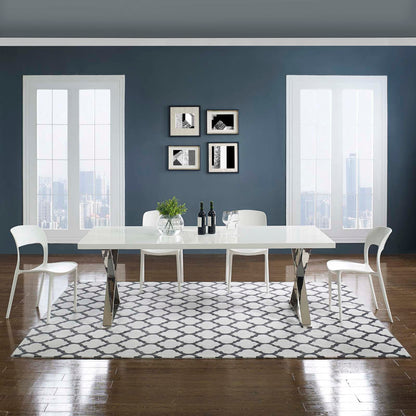 Modway Outlet Lida Moroccan Trellis 8x10 Area Rug by Modway  Living Room Rugs Ivory and Charcoal - R-1001C-810