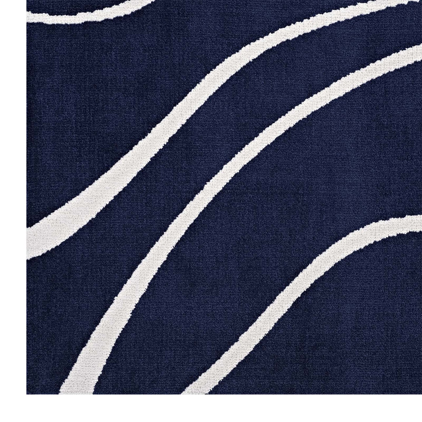 Modway Outlet Therese Abstract Swirl 5x8 Area Rug by Modway  Living Room Rugs Navy and Ivory - R-1002A-58