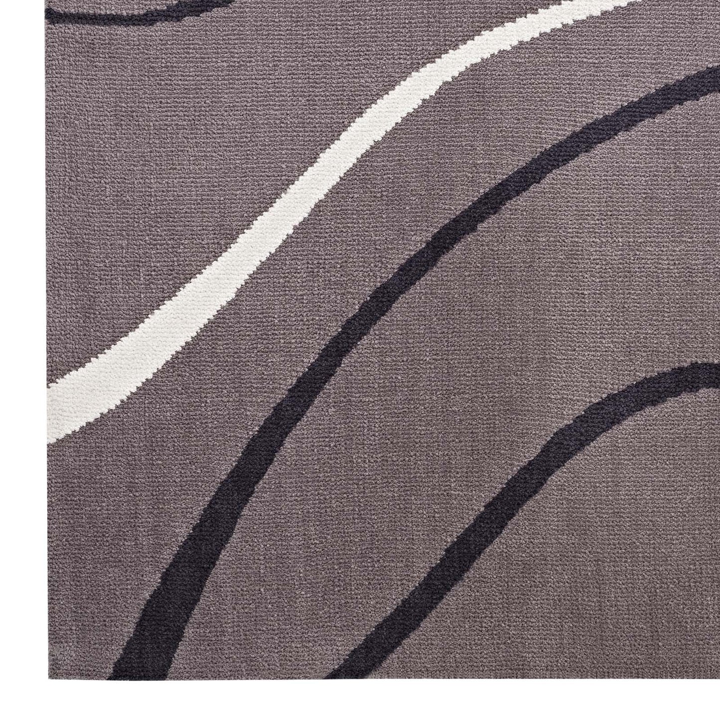 Modway Outlet Therese Abstract Swirl 5x8 Area Rug by Modway  Living Room Rugs Charcoal Black and Ivory - R-1002B-58