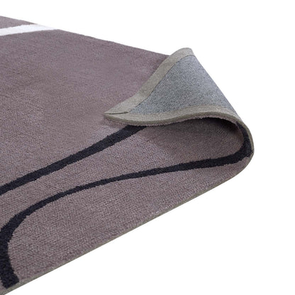 Modway Outlet Therese Abstract Swirl 5x8 Area Rug by Modway  Living Room Rugs Charcoal Black and Ivory - R-1002B-58