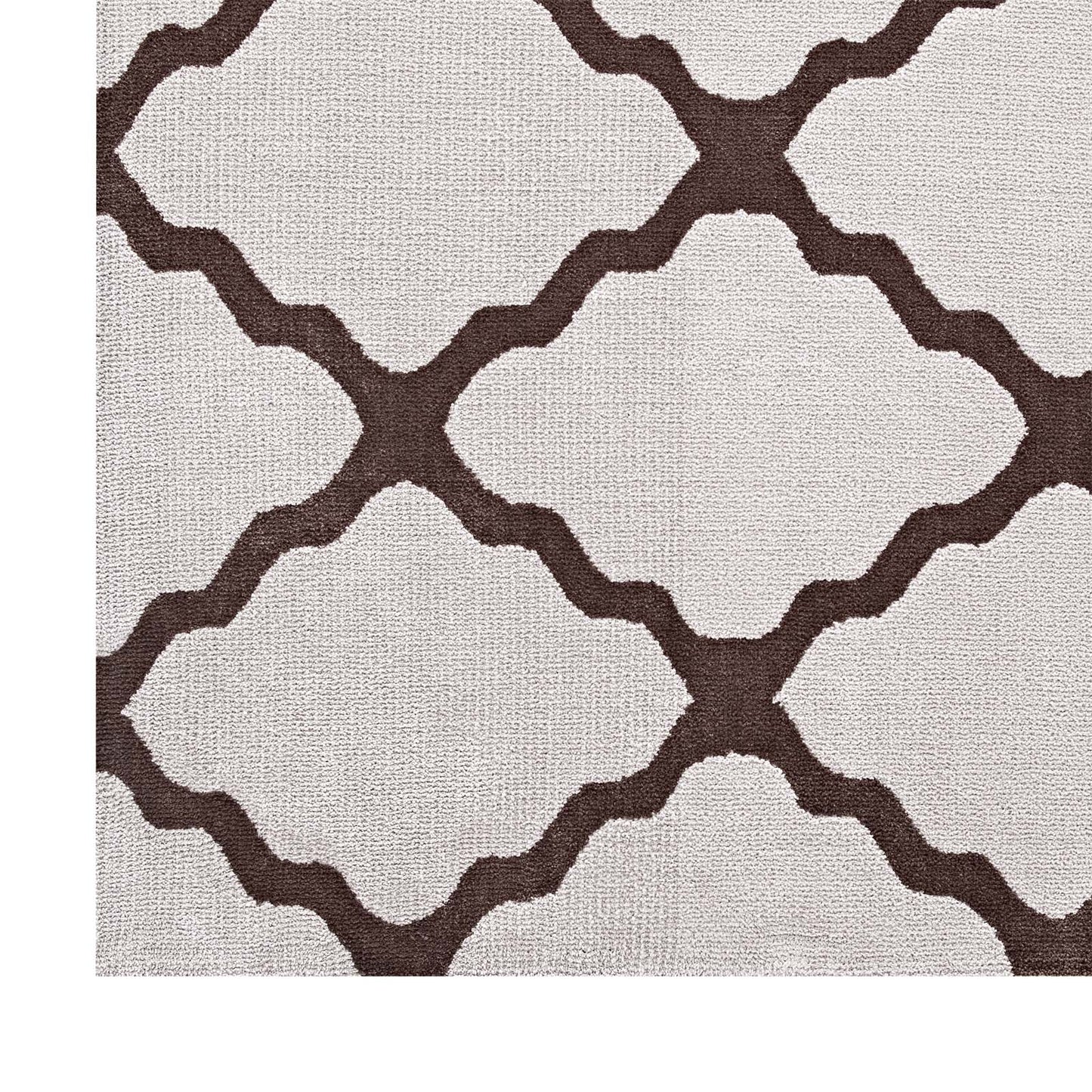 Modway Outlet Marja Moroccan Trellis 5x8 Area Rug by Modway  Living Room Rugs Brown and Gray - R-1003E-58