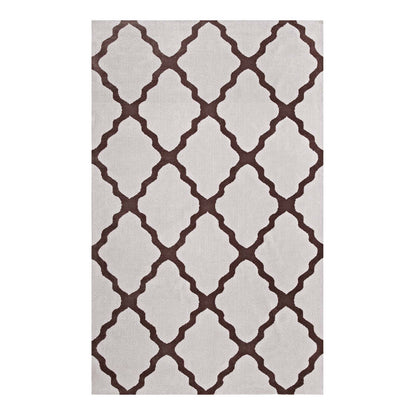 Modway Outlet Marja Moroccan Trellis 8x10 Area Rug by Modway  Living Room Rugs Brown and Gray - R-1003E-810