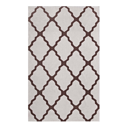 Modway Outlet Marja Moroccan Trellis 8x10 Area Rug by Modway  Living Room Rugs Brown and Gray - R-1003E-810