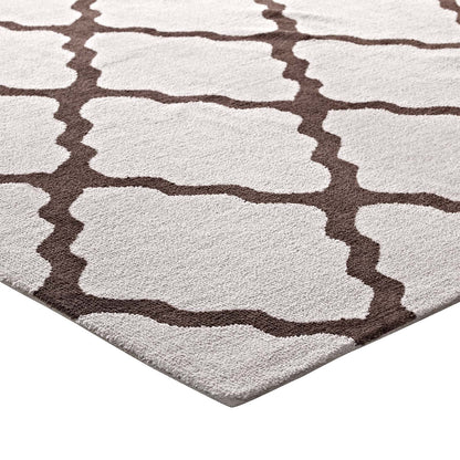 Modway Outlet Marja Moroccan Trellis 8x10 Area Rug by Modway  Living Room Rugs Brown and Gray - R-1003E-810