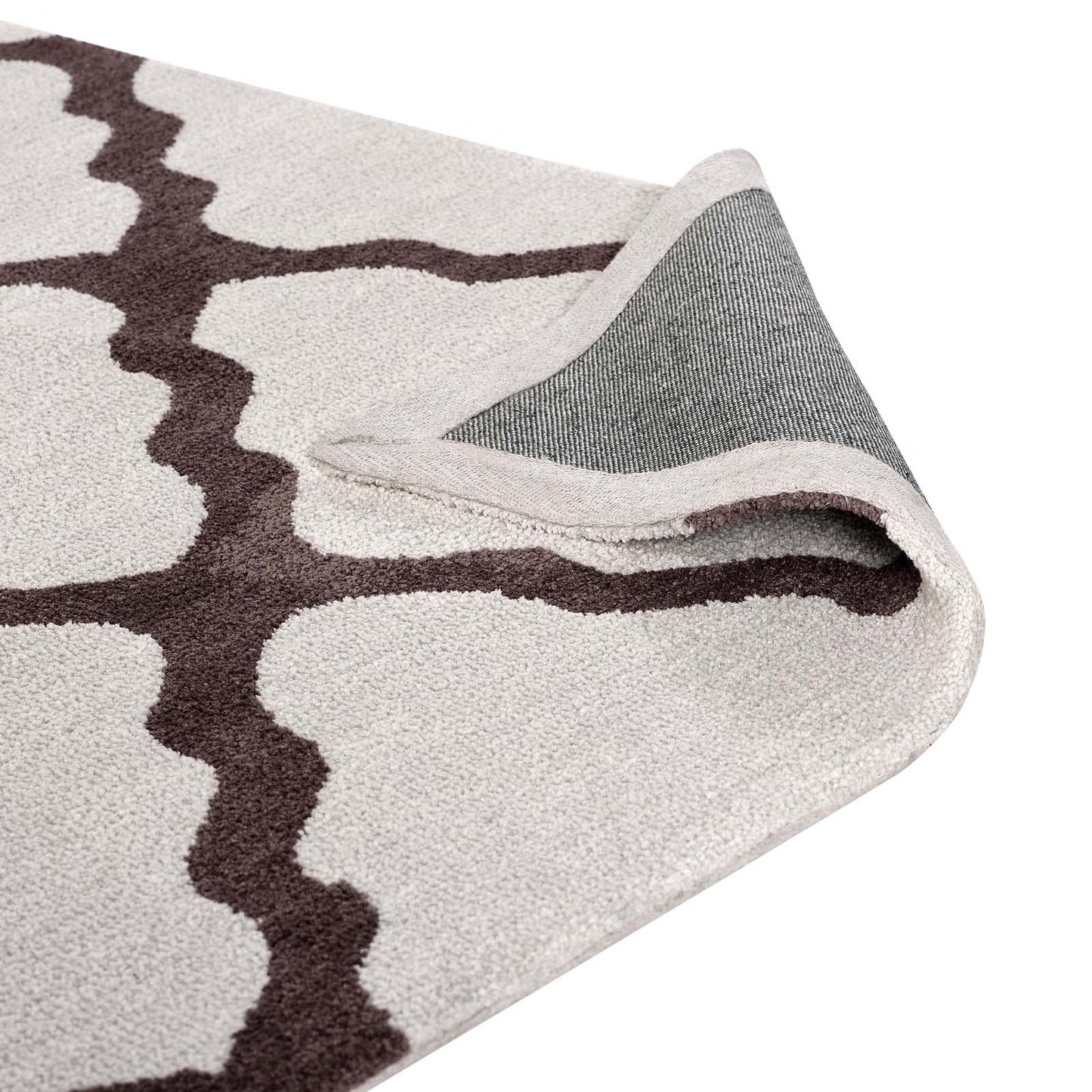 Modway Outlet Marja Moroccan Trellis 8x10 Area Rug by Modway  Living Room Rugs Brown and Gray - R-1003E-810