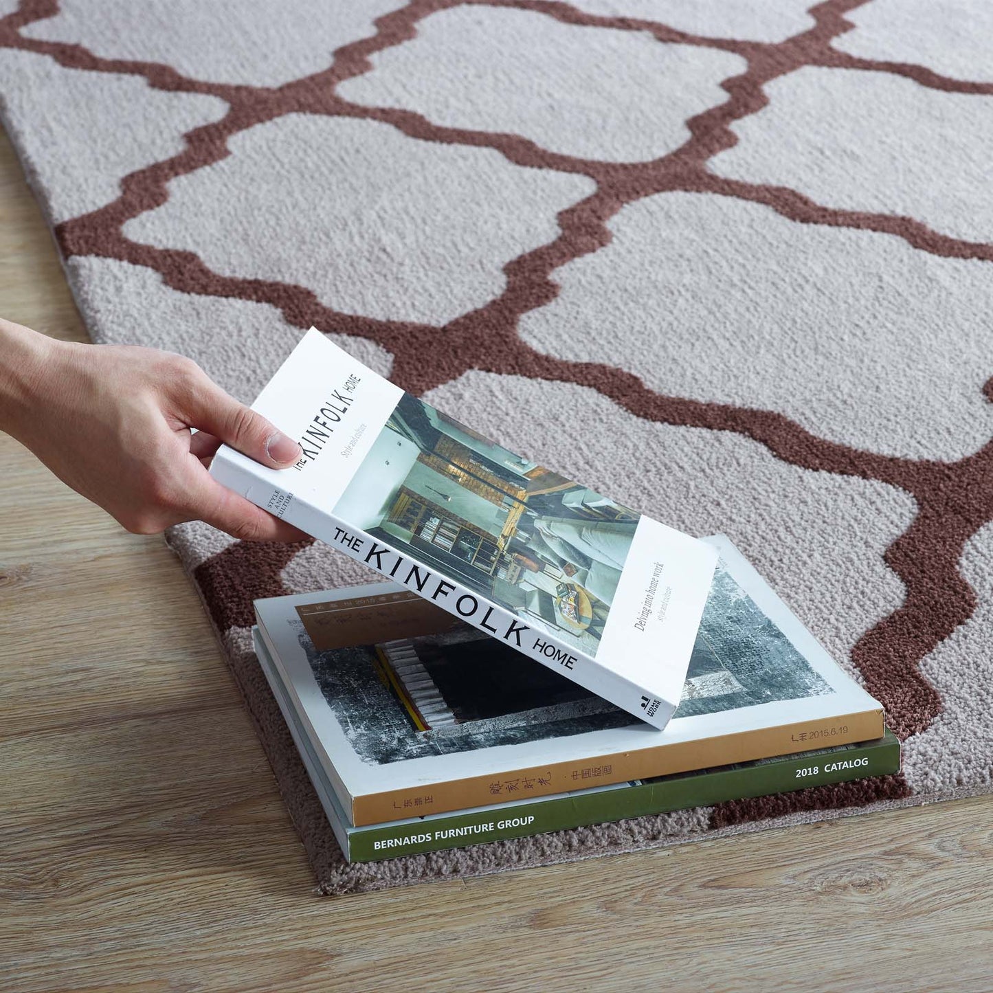 Modway Outlet Marja Moroccan Trellis 8x10 Area Rug by Modway  Living Room Rugs Brown and Gray - R-1003E-810