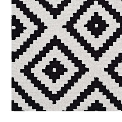 Modway Outlet Alika Abstract Diamond Trellis 5x8 Area Rug by Modway  Living Room Rugs Black and White - R-1004A-58