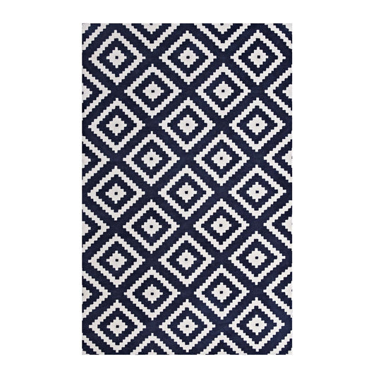 Modway Outlet Alika Abstract Diamond Trellis 8x10 Area Rug by Modway  Living Room Rugs Ivory and Navy - R-1004D-810