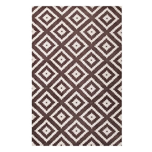 Modway Outlet Alika Abstract Diamond Trellis 5x8 Area Rug by Modway  Living Room Rugs Ivory and Brown - R-1004F-58