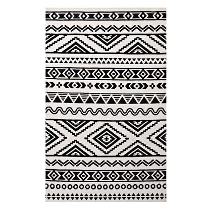 Modway Outlet Haku Geometric Moroccan Tribal 8x10 Area Rug by Modway  Living Room Rugs Black and White - R-1010A-810