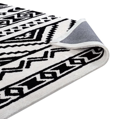 Modway Outlet Haku Geometric Moroccan Tribal 8x10 Area Rug by Modway  Living Room Rugs Black and White - R-1010A-810