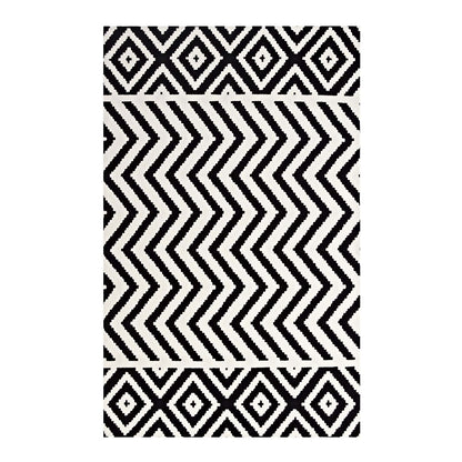Modway Outlet Ailani Geometric Chevron / Diamond 8x10 Area Rug by Modway  Living Room Rugs Black and White - R-1011A-810