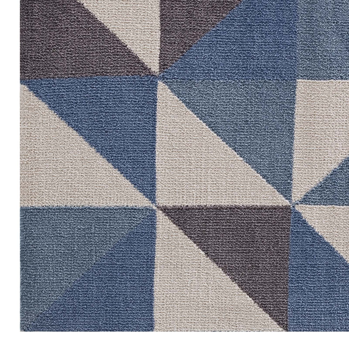 Modway Outlet Kahula Geometric Triangle Mosaic 5x8 Area Rug by Modway  Living Room Rugs Blue White and Gray - R-1014B-58