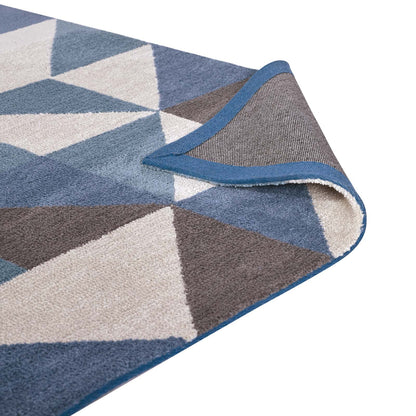 Modway Outlet Kahula Geometric Triangle Mosaic 5x8 Area Rug by Modway  Living Room Rugs Blue White and Gray - R-1014B-58