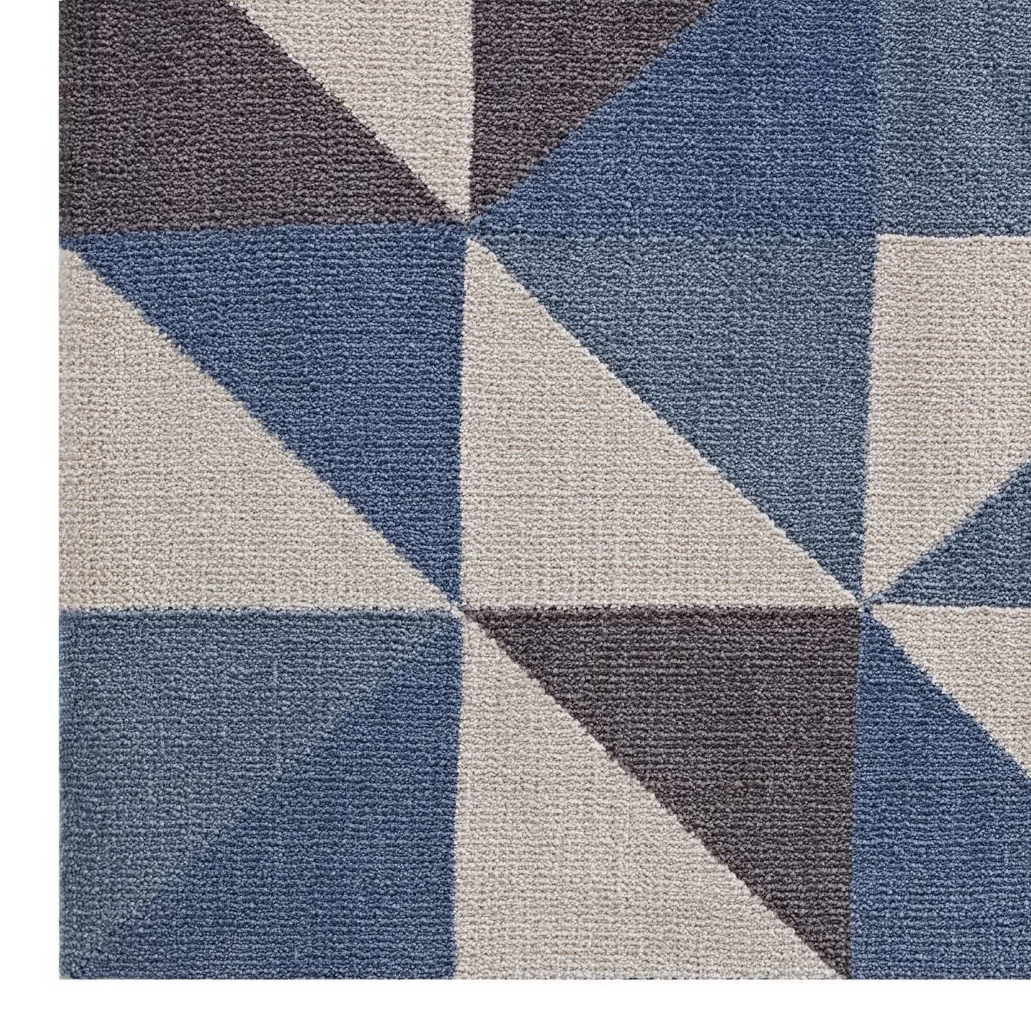 Modway Outlet Kahula Geometric Triangle Mosaic 8x10 Area Rug by Modway  Living Room Rugs Blue White and Gray - R-1014B-810