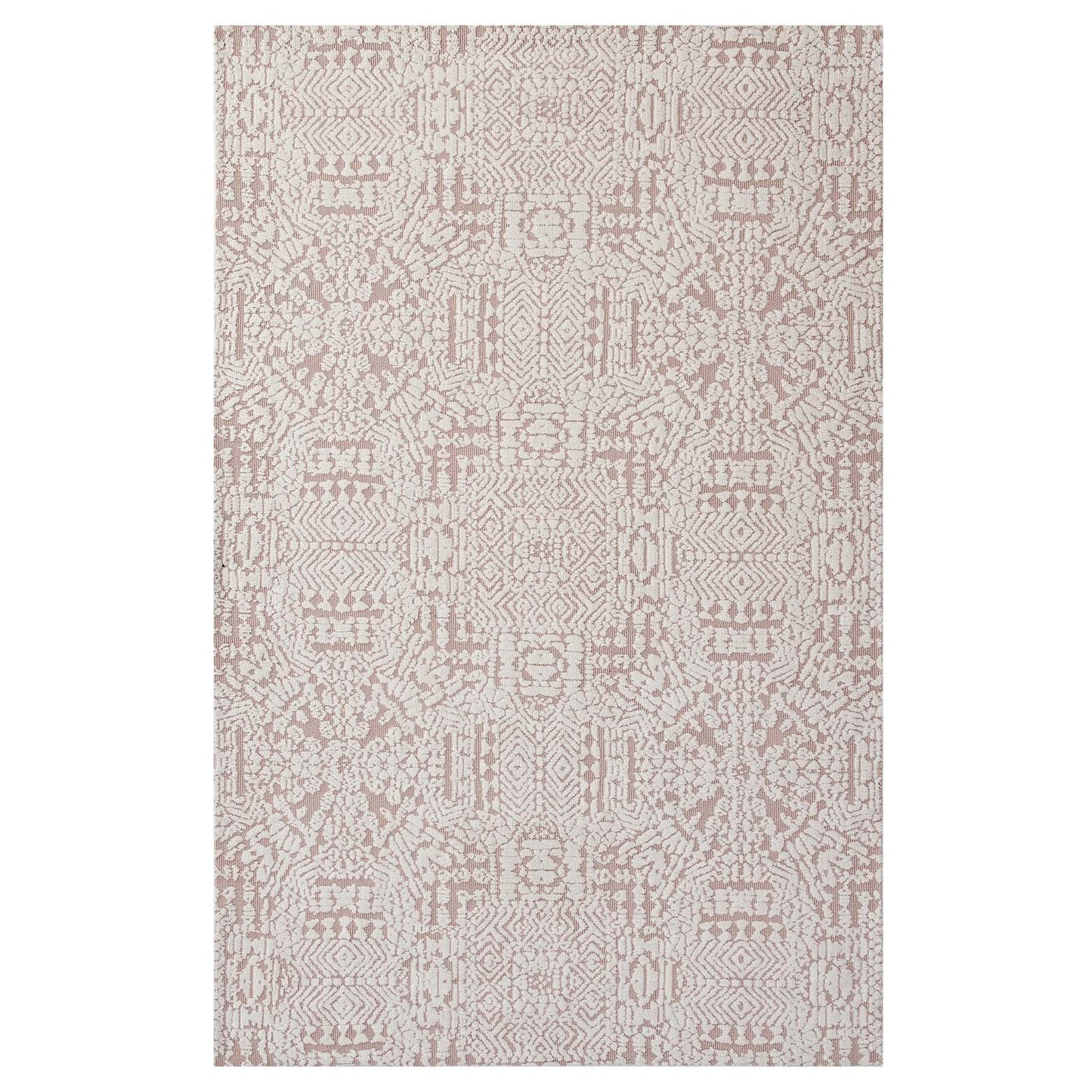 Modway Outlet Javiera Contemporary Moroccan 8x10 Area Rug by Modway  Living Room Rugs Ivory and Cameo Rose - R-1018B-810