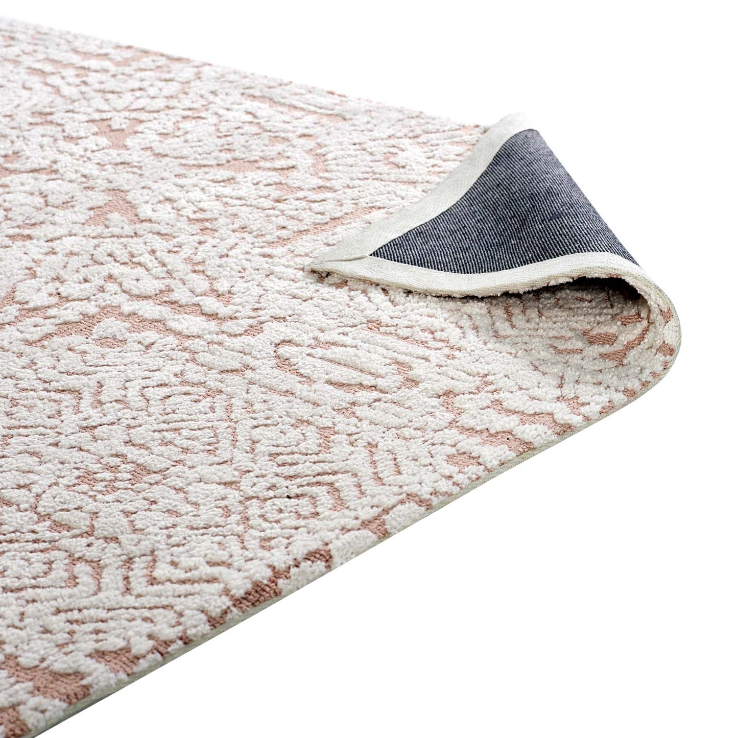 Modway Outlet Javiera Contemporary Moroccan 8x10 Area Rug by Modway  Living Room Rugs Ivory and Cameo Rose - R-1018B-810